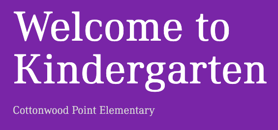  Welcome to Kindergarten! (2023-2024)